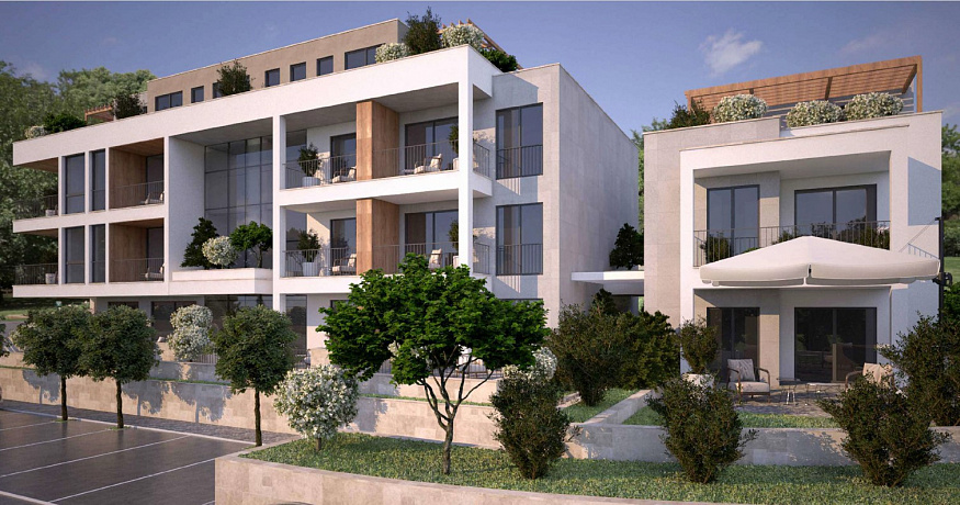 A new complex with a swimming pool near Tivat and Kotor
